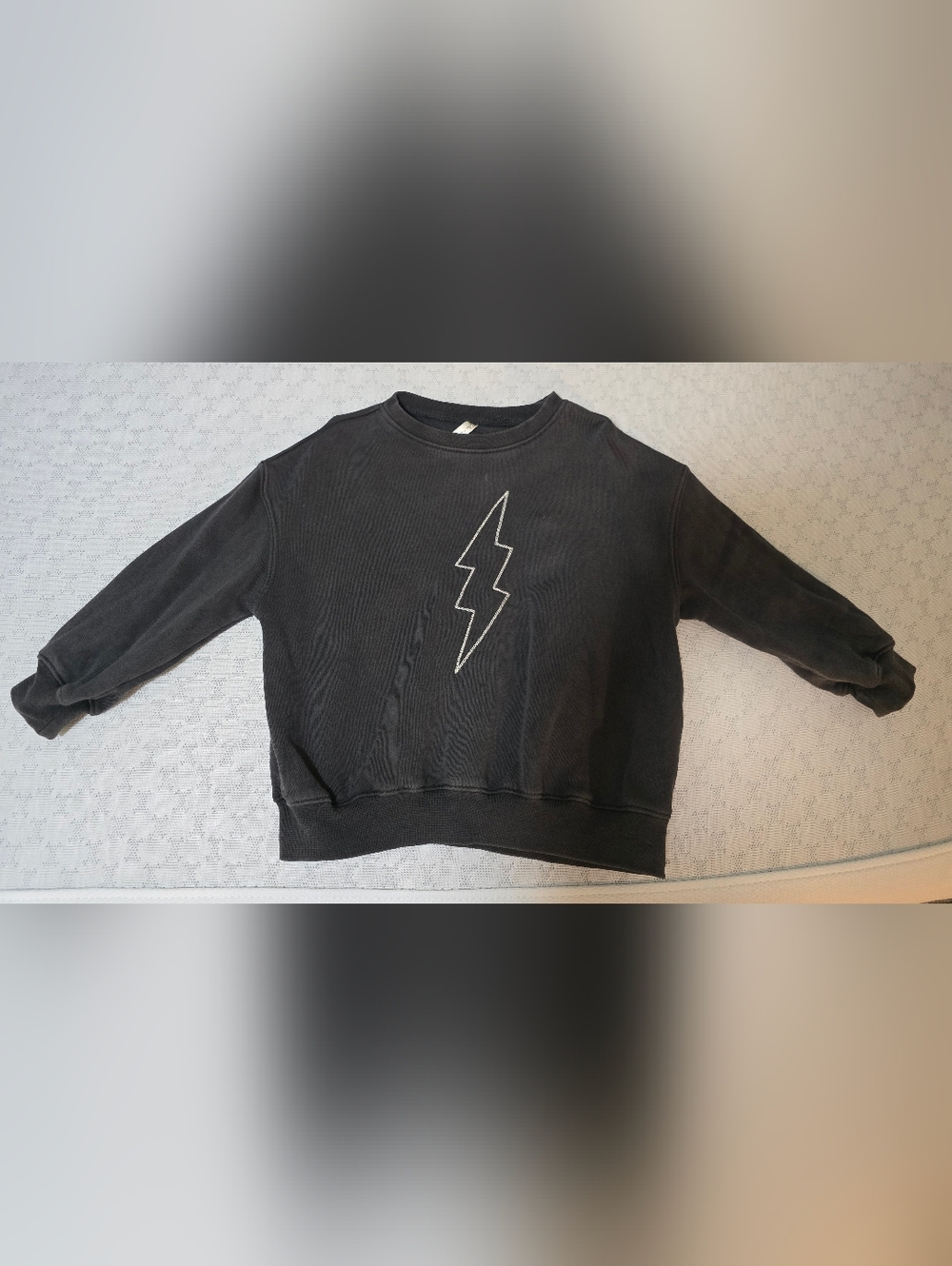 Rylee + Cru Black Lightning Bolt Sweatshirt – Size 2–3Y